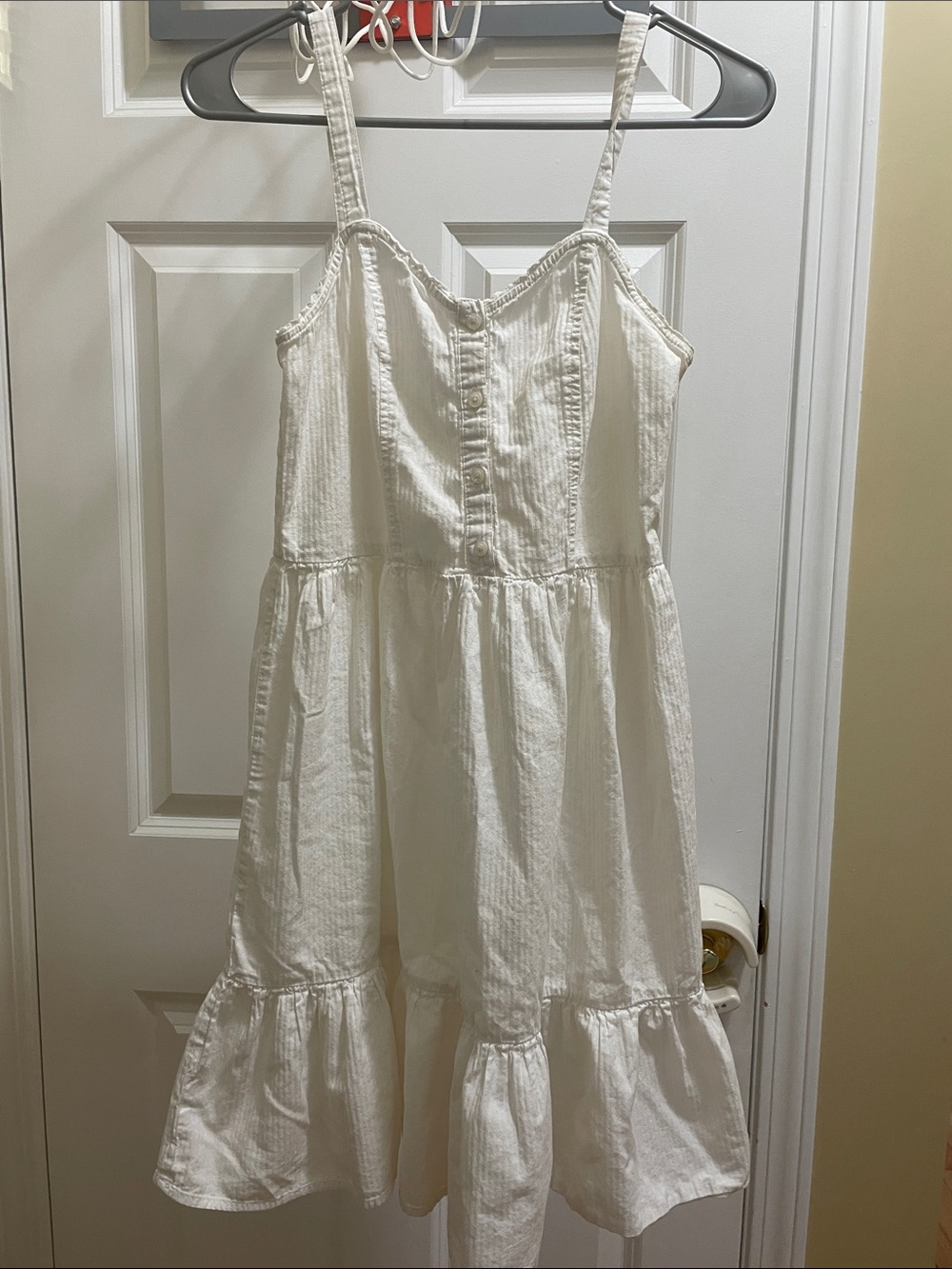 White Tiered Brandy Melville Sundress for Teens - Lightweight Summer Dress